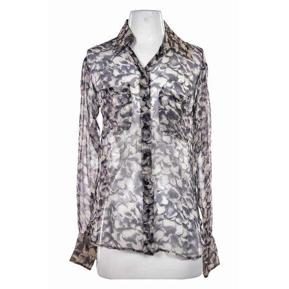 Yves Saint Laurent Rive Gauche Blouses 6 Grey - Picture 1 of 3